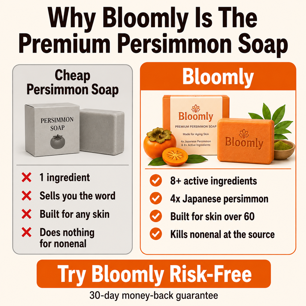 Bloomly Deodorizing Persimmon Soap