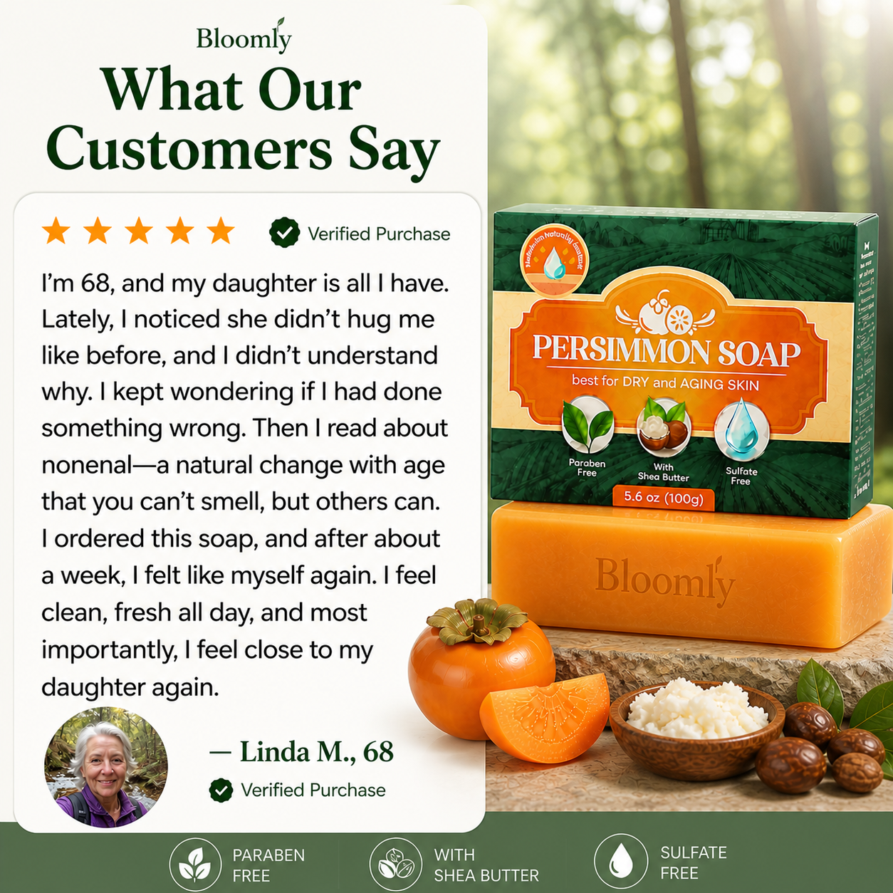 Bloomly Deodorizing Persimmon Soap