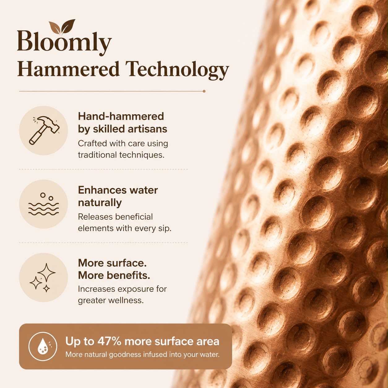Handmade Ayurvedic Copper Bottle