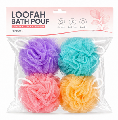 Bloomly Persimmon Activating Loofah (4pcs)